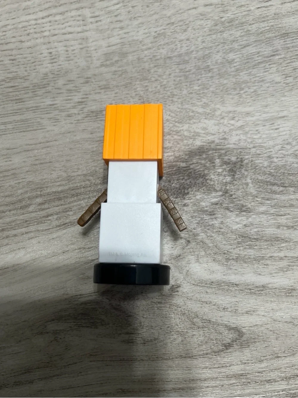 Orange & White Minecraft Snowman stamp